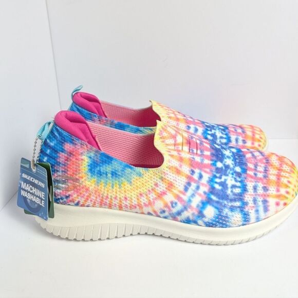 Skechers Tie Dye Multicolor Ultra Flex Air Cooled Memory Foam Slip On Sneaker 11 - Picture 2 of 8